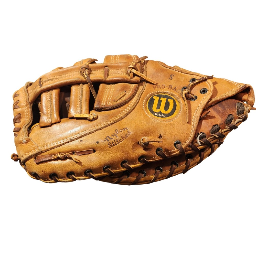 Vintage Wilson A2802 The A2802 Pro-Back Nylon Stitched Baseball Glove Mitt USA